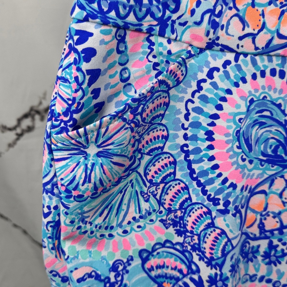 Lilly Pulitzer Luxletic Corso Pants Paisley Stretchy Cropped Ankle Pockets - Picture 3 of 12